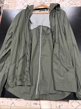 Five Four Olive Hooded Windbreaker Jacket